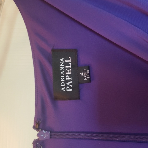 Gorgeous Purple & Iridescent purple Dress. Vneck with flattering ruffles. - Picture 5 of 9